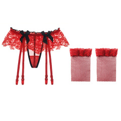 2139--Suspenders women sexy underwear open seductive t pantsuit