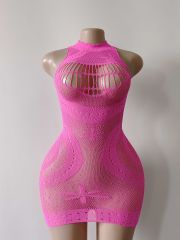 TZ73--Women's hot diamond sparkly sexy underwear high neck net