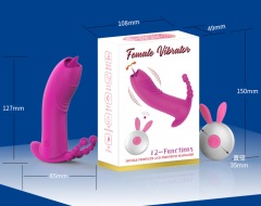 MY-2044--Cute rabbit invisible wear jumping egg wireless remote control tongue licking vibrator