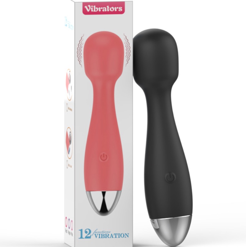 MY-2076--New 12-frequency single head silicone AV vibrator