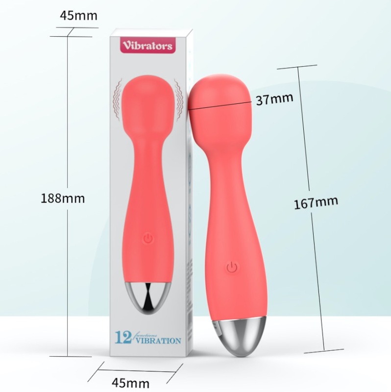 MY-2076--New 12-frequency single head silicone AV vibrator