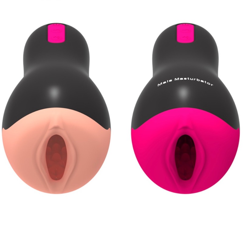 MY-2057--New silicone intelligent voice electric men's airplane cup 10 frequency vibration warming masturbator