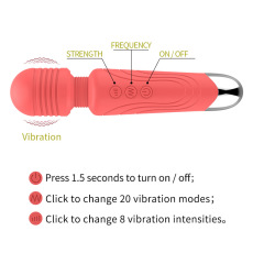 MY-2075--New 20 frequency electric silicone AV stick