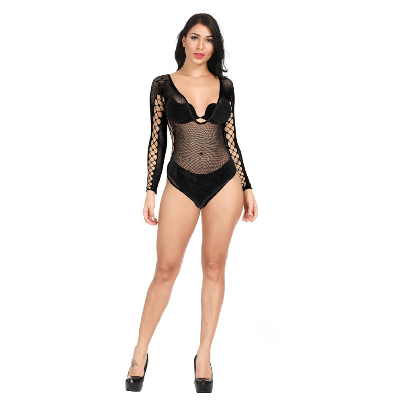 w350--Sexy net clothing tight hollow net clothing