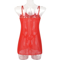 SD0008--Popular Christmas girl suit, sexy cardigan and furry patchwork thong