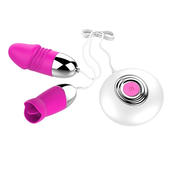 MY-2025--New remote controlled tongue licking silicone vibrator for women with multi-frequency vibration massage device
