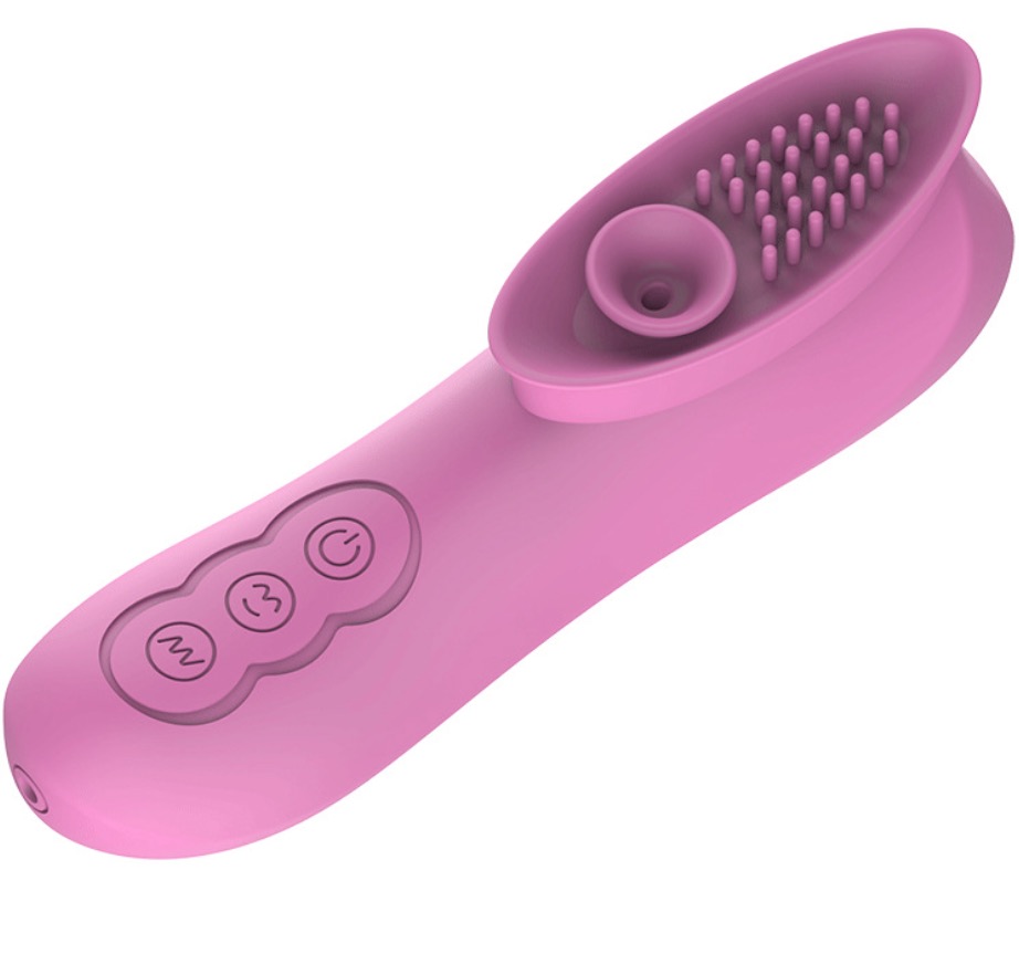 MY-941--12-channel silicone sucking massage stick oral sex device