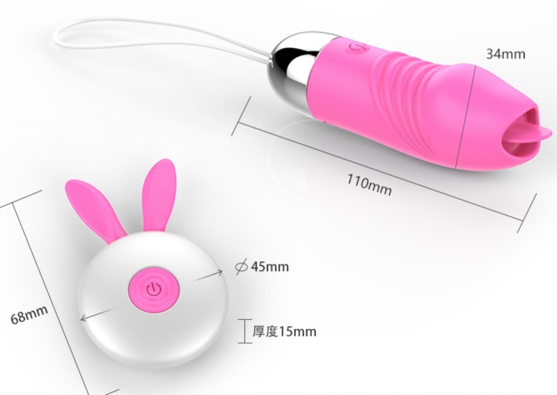 MY-2009--New silicone remote-controlled vibrator for women with strong vibrating tongue licking masturbation device