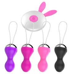 MY-2012--USB rechargeable remote control gourd head vibrating egg for women silicone vibrating massage stick