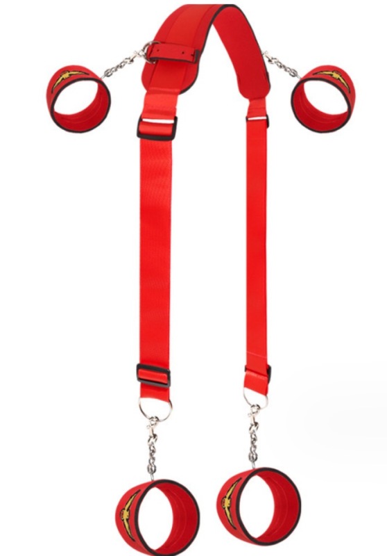 SS2014--SM magic leg-splitting belt binding hand and foot cuffs alternative sex toys for couples