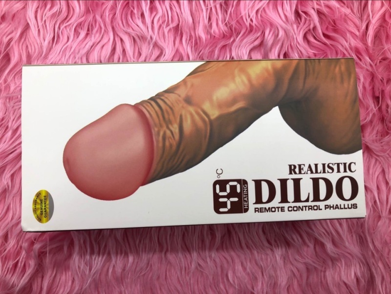 MY-916--New all-silicone swinging heated penis with remote control female masturbation device