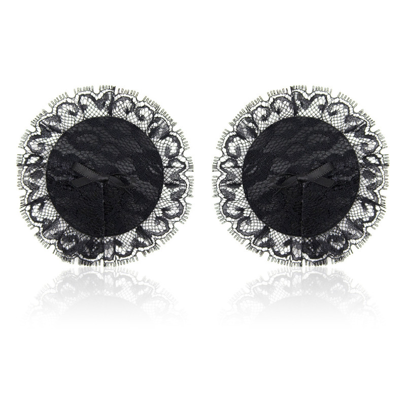 202401008--Lace nipple black PU breast patch