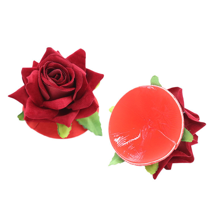 202000098--Rose breast patch, sentimental red breast patch, silicone invisible wearable breast patch for women