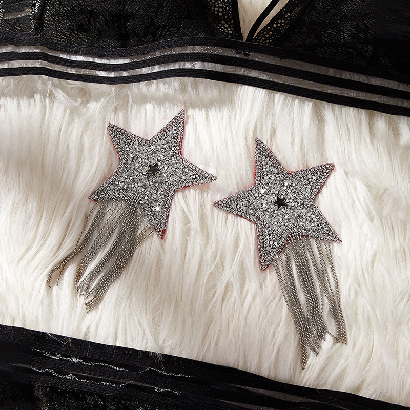 NPD0002--Five-pointed star breast patch sexy tassel women's breast patch