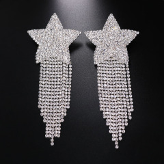 YLJ2206--New fashionable five-pointed star tassel chest stickers sexy rhinestone chest ornaments