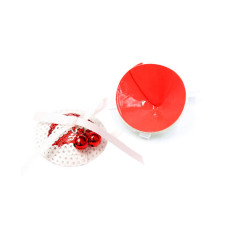 202000091--Round nipple pads with red and white punk blocking silicone patches