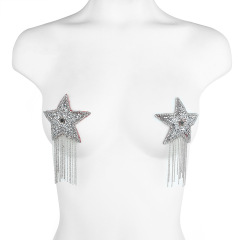 NPD0002--Five-pointed star breast patch sexy tassel women's breast patch