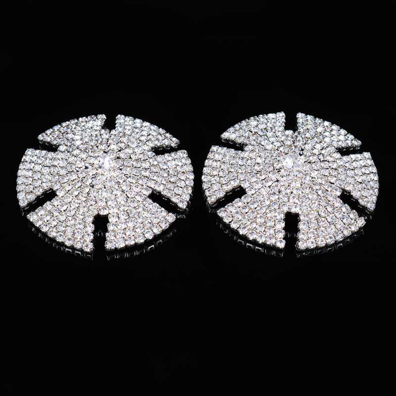 YLJ2201--New fashionable round hexagonal chest stickers sexy rhinestone chest ornaments