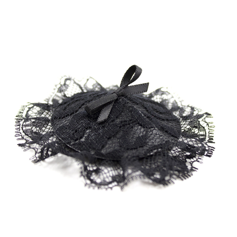 202401008--Lace nipple black PU breast patch