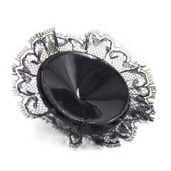202401008--Lace nipple black PU breast patch