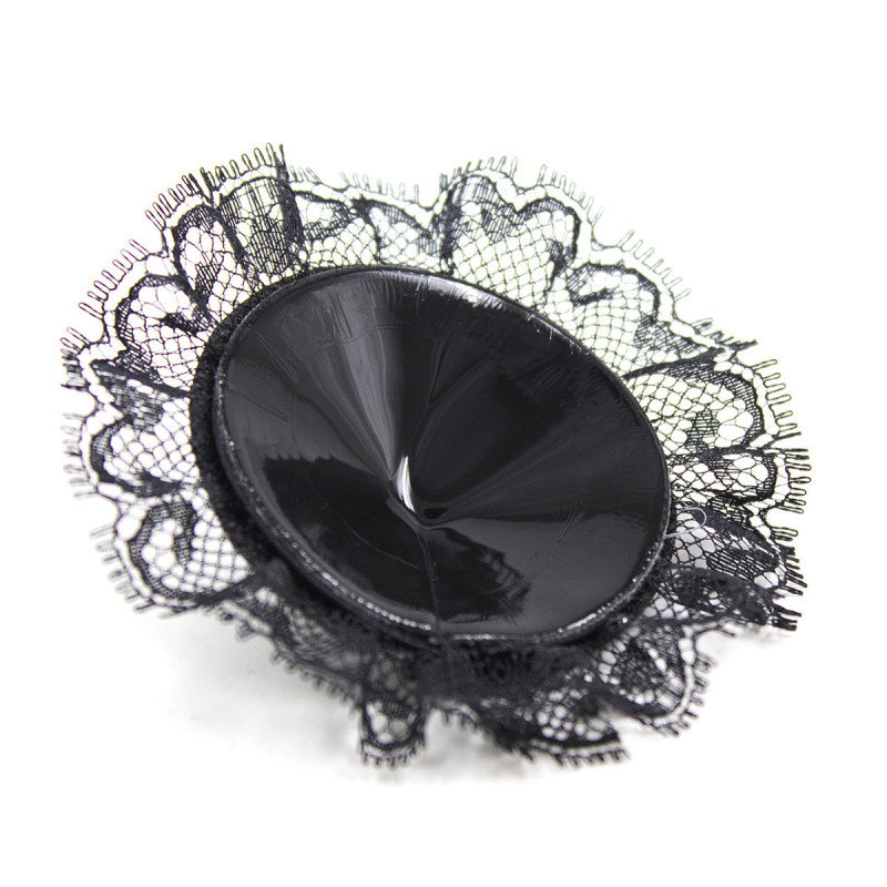 202401008--Lace nipple black PU breast patch