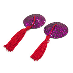 201101004--Round SM nipple patch sequined silicone nipple patch adhesive patch