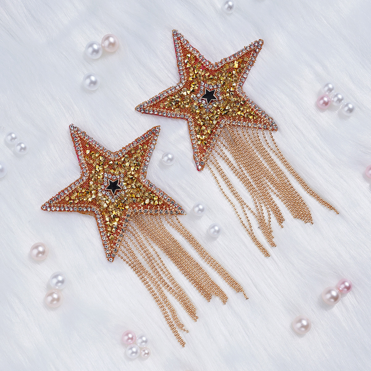 NPD0002--Five-pointed star breast patch sexy tassel women's breast patch