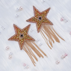 NPD0002--Five-pointed star breast patch sexy tassel women's breast patch