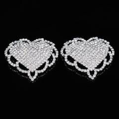YLJ2202--New fashionable heart-shaped chest stickers sexy rhinestone chest ornaments
