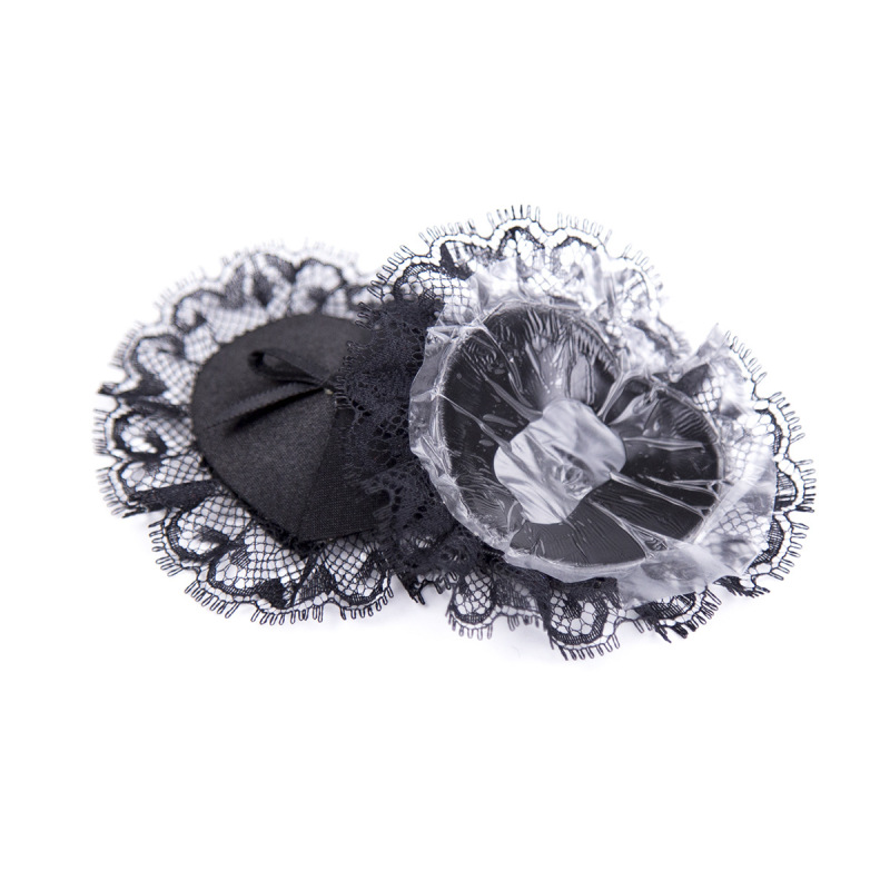 202401008--Lace nipple black PU breast patch