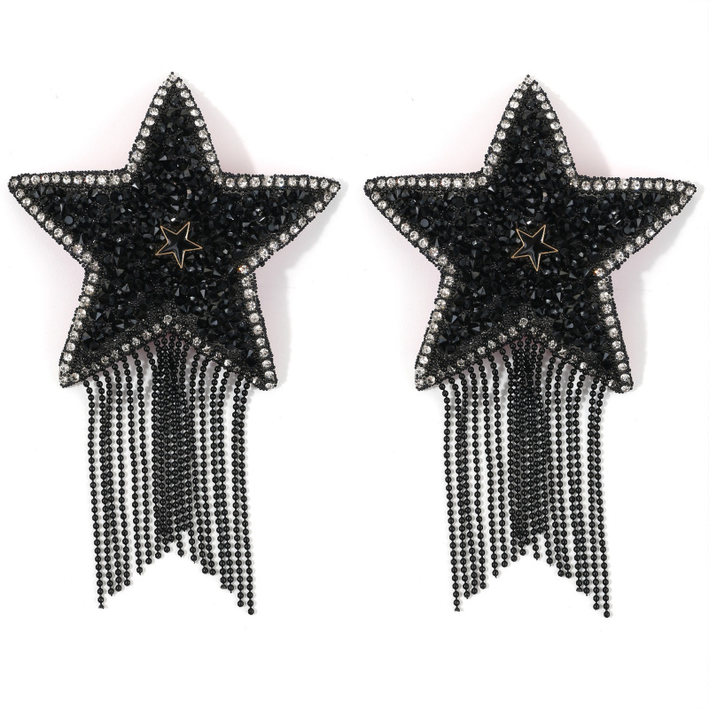 NPD0002--Five-pointed star breast patch sexy tassel women's breast patch
