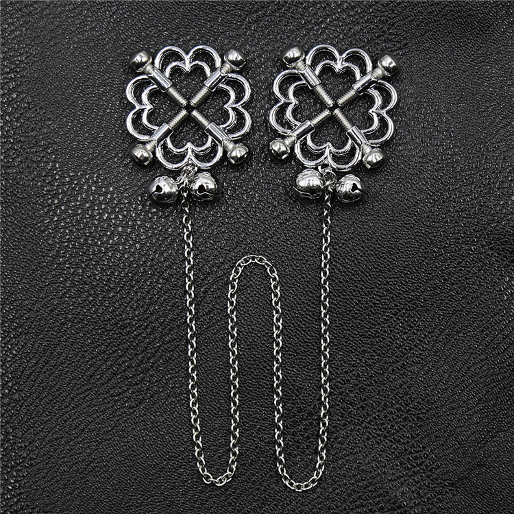 201100093--Sexy breast clamps, flower-shaped breast clamps, sexy flirting adjustable breast clamps