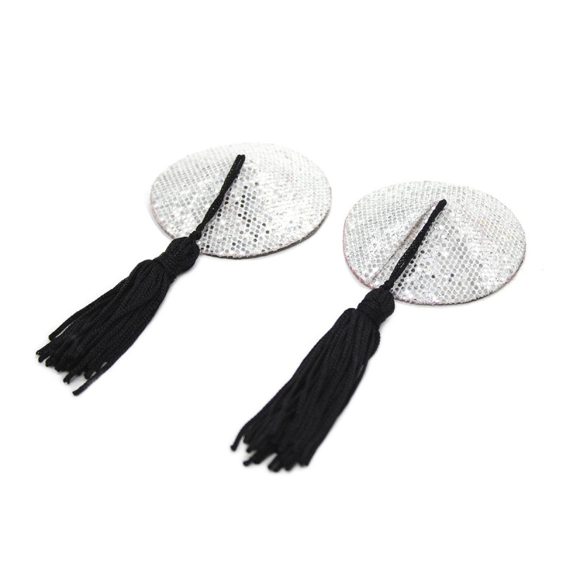 201101004--Round SM nipple patch sequined silicone nipple patch adhesive patch