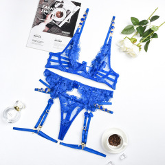 Z2986A-Four or five pieces of European and American style retro gemstone embroidered sexy push-up underwear