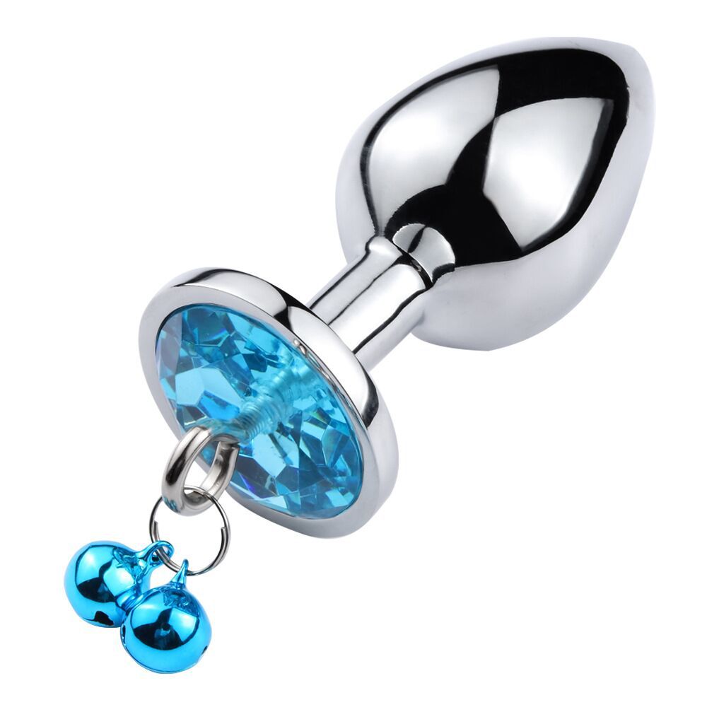 wo-15-Sex toys for men and women SM metal anal plug toys masturbation backcourt expansion round bell anal plug double ling