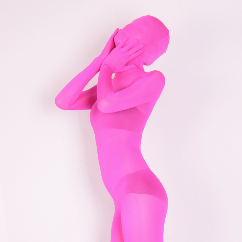 B10--Sexy high-elastic home male and female love corset see-through ice silk all-inclusive one-piece bodysuit