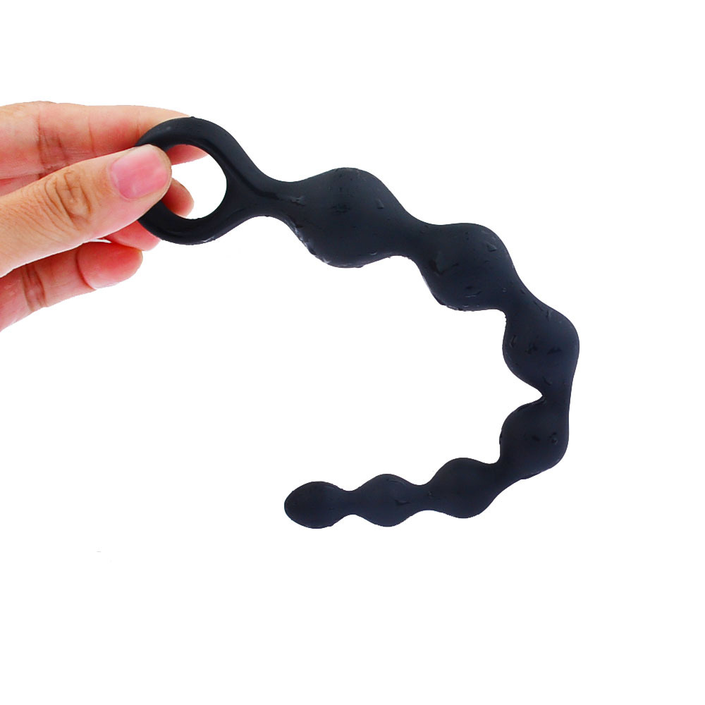 wo-19-Silicone seven-bead anal plug female manual masturbation device