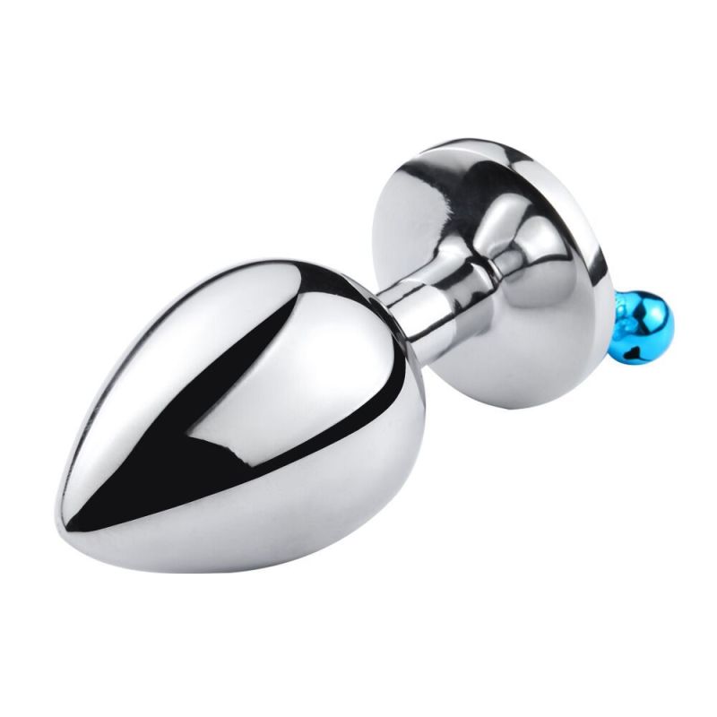 wo-15-Sex toys for men and women SM metal anal plug toys masturbation backcourt expansion round bell anal plug double ling