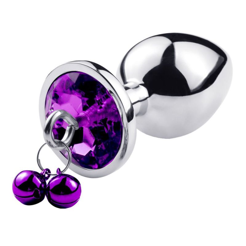 wo-15-Sex toys for men and women SM metal anal plug toys masturbation backcourt expansion round bell anal plug double ling