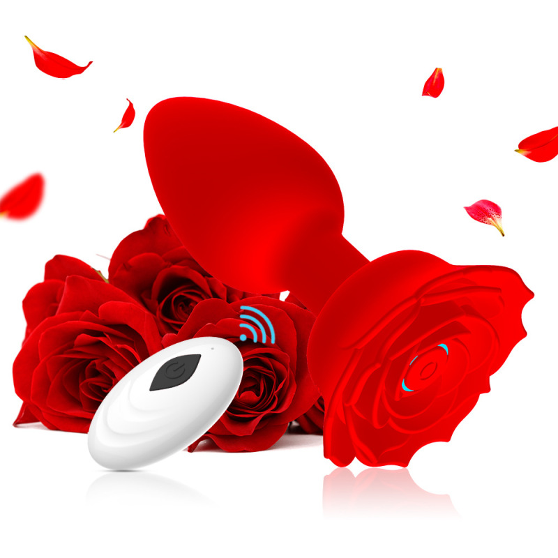 GS431--Charging APP remote control rose silicone anal plug female masturbation device
