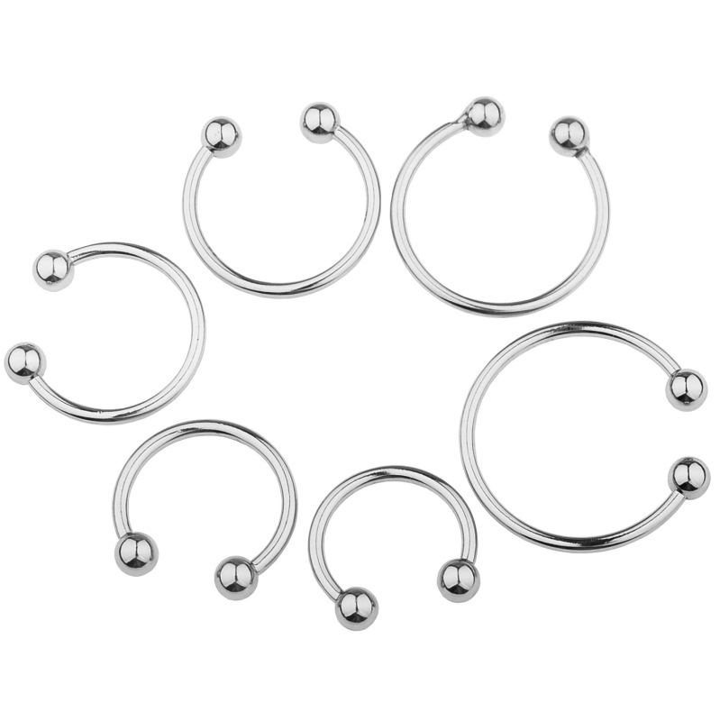 wo-22-Men's SM metal penis ring metal locking sperm ring jj double bead ring C ring penis ring penis sleeve