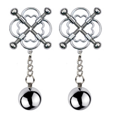 SZ016--Sex toys SM nipple clamp metal sex toys male and female couples student sex toys gravity ball weight-bearing pendant vaginal clamp