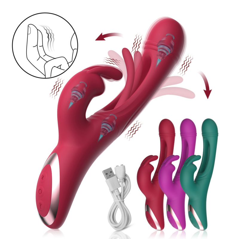 ZDB503--Tiffany Swinging and Slapping Double G-Spot Vibrator Female Rabbit Masturbation Massager