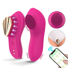 TD1006--APP Burr Magnetic Buckle Wireless Wearable Women's Underwear Vibrator Masturbator