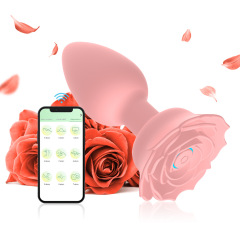 GS431--Charging APP remote control rose silicone anal plug female masturbation device