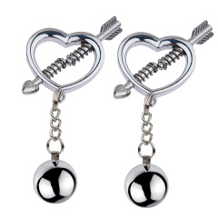 SZ016--Sex toys SM nipple clamp metal sex toys male and female couples student sex toys gravity ball weight-bearing pendant vaginal clamp