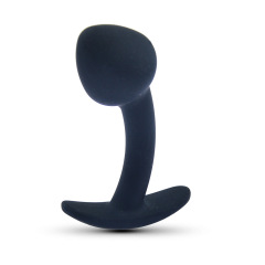 SZ019--Metal erotic anus expansion G-spot anal plug curved silicone mushroom head anal plug