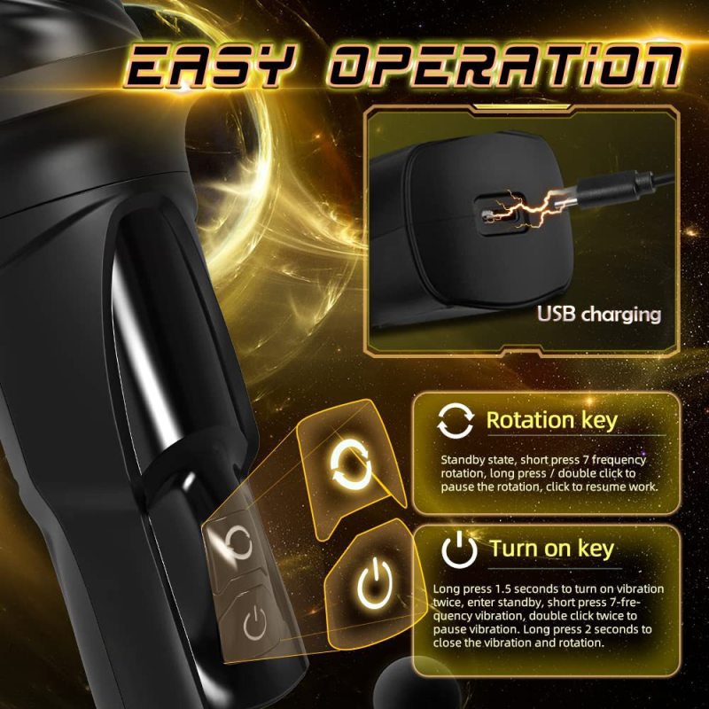 D07--Rotating and vibrating fully automatic aircraft cup wrapped male oral sex artifact masturbation device