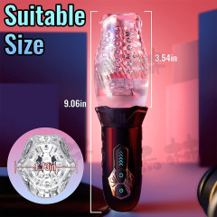 A44--Bellucci Rotating Aircraft Cup Vibration Wrapped Silicone Liner Male Masturbator
