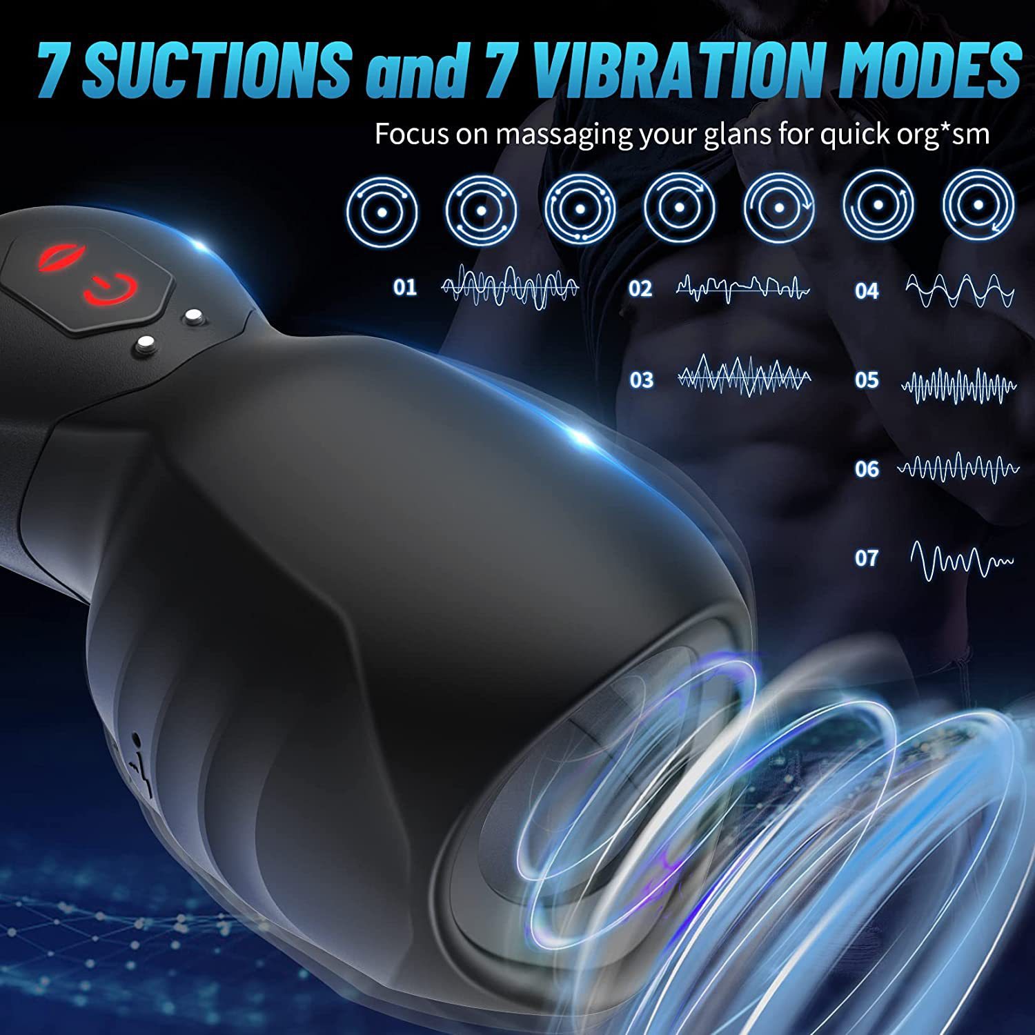 A13--Male aircraft cup sucking vibrating male masturbation device